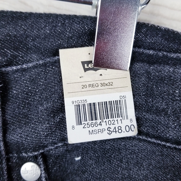 Levi's SilverTab 91G335 Stay Loose Straight Leg Black Jeans NWT - Picture 6 of 10